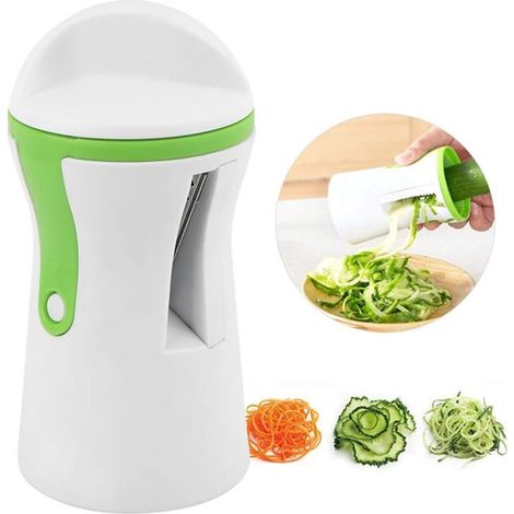 Spiralschneider Julienne Schneider Gemüsespiralschneider Zucchini Nudelmaschine Spaghetti Schneider Zucchini Bandschneider für Karotten, Gurken u (1/5)