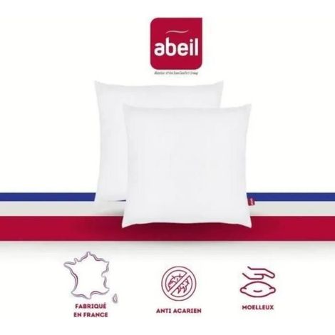 Set di 2 cuscini antiacaro - 60 x 60 cm - 100% cotone trattato Bio - ABEIL (1/5)