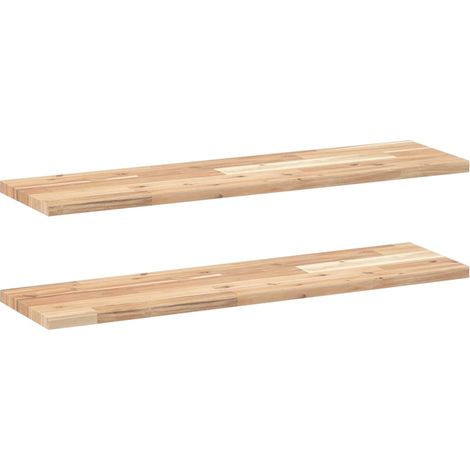 Maison Exclusive - Schweberegale 2 Stk. 80x20x2 cm Massivholz Aka
