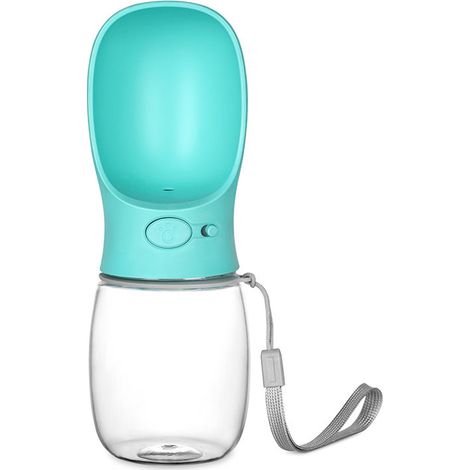Bleu Bouteille d'eau Portable pour Chien, 350ml Bouteille d'eau de Voyage antibactérienne de qualité Alimentaire pour Chien et Chat, Eau Potable pour Animal de Compagnie en Plein air (1/5)