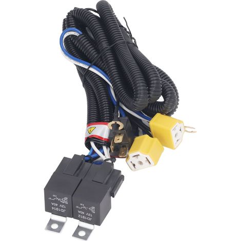 Harnais de Câblage Phare H4 avec Douille Céramique Anti-Chaleur, Adaptateur pour Projecteur H6054 7x6