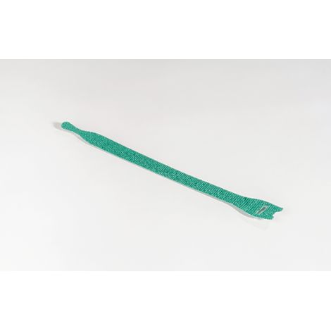HellermannTyton Lot de 10 colliers textiles auto-agrippants verts 12,5x200 mm ré-ouvrables pour fixation facile et durable. (1/4)