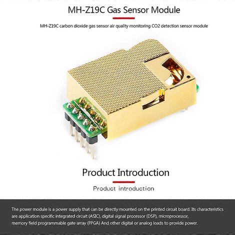 Module de capteur de CO2 infrarouge MH-Z19C - Capteur de dioxyde de carbone avec broches (1/4)