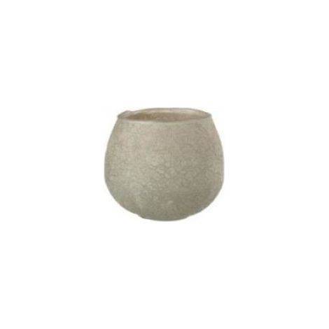 Photophore - - Boule Craquelé - Verre Gris - 10x10x9 cm - 0,26 kg (1/3)
