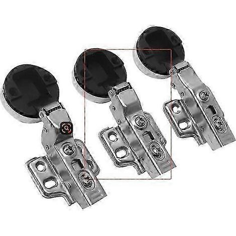 Lot de 4 charnières à recouvrement total pour portes de placard : charnières invisibles pour portes vitrées de placards de cuisine - Quincaillerie à fermeture amortie avec vis (1/5)