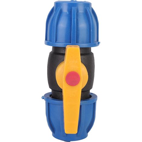 Vanne à bille PE 25 mm de haute qualité, raccord rapide, raccords de tuyauterie d'eau, G3/4 pouce. (1/4)