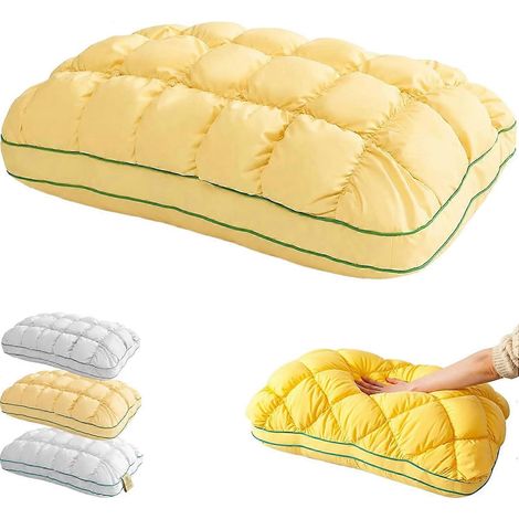 Oreiller Cloud Align moelleux rafraîchissant pour adultes matelassé frais au toucher 48 x 74 cm jaune pour sommeil réparateur (1/5)