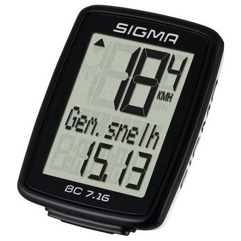 Compteur de vélo Sigma BC 7.16 transmission par câble avec capteur de roue S583661