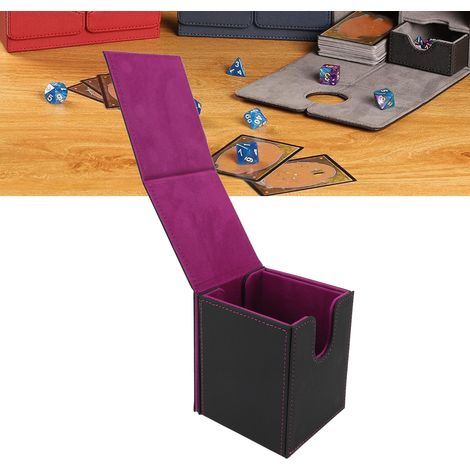 Boîte de Cartes PU Résistante aux intempéries avec Fermeture Magnétique Violet pour jusqu'à 120 Cartes (1/5)