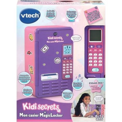 Casier MagicLocker VTECH KidiSecrets rose - 6-12 ans - Code secret a 6 chiffres (1/5)