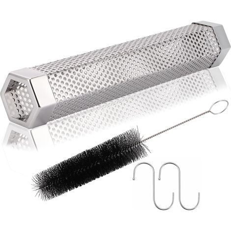 Générateur de fumée pour barbecue Smoke Pipe, en acier inoxydable 304, outil portable pour fumage à chaud ou à froid, en forme de vague.-AquaForge (1/5)