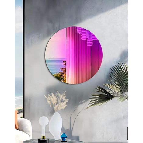 Specchio Parete Decorativo Iridescente Ingresso Rotondo (1/5)