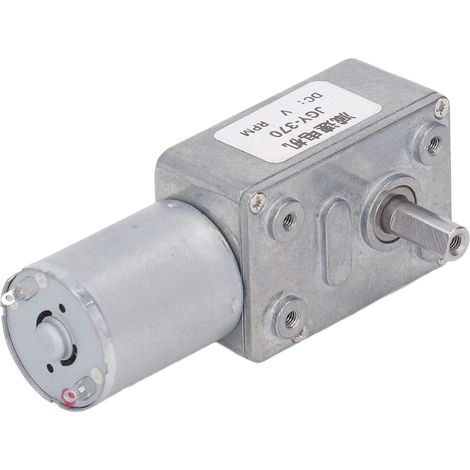 12V DC 12mm Einwellen-Getriebemotor, selbsthemmend, reversibel, Schneckengetriebe, Drehmoment 4-25 kg.cm, 6 U/min. (1/5)