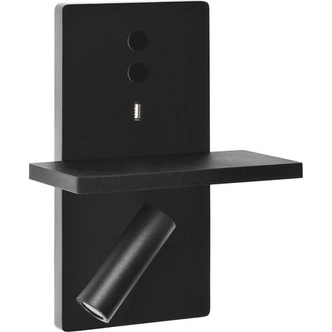 Leds-C4 Elamp - Luce USB da lettura a LED Nera 175lm 2700K