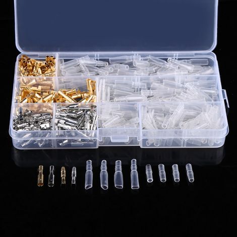 100 paires de cosses de connecteur 3,9 mm avec capuchons isolants (1/5)