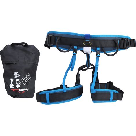 Harnais de sécurité demi-corps anti-chute pour escalade et rappel en extérieur (Bleu S) (1/5)