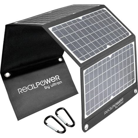 realpower SP-30E pannello solare portatile nero e bianco