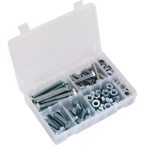 Ab052snw Tige filetée, écrou et rondelle Assortiment 150PC haute résistance M10 métriques