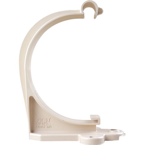 First Plast – Crochet bandeau gouttière PVC 25 demi-ronde – Couleur sable – Résistant aux intempéries – Fixation 2 trous pour gouttières (1/3)