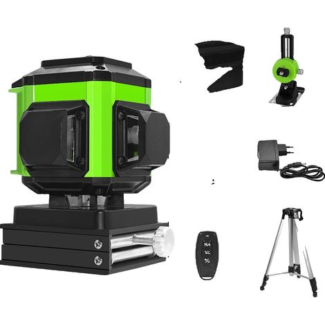 Niveau Laser à Faisceau Vert 4D, Haute Visibilité, Télécommande (1/2)