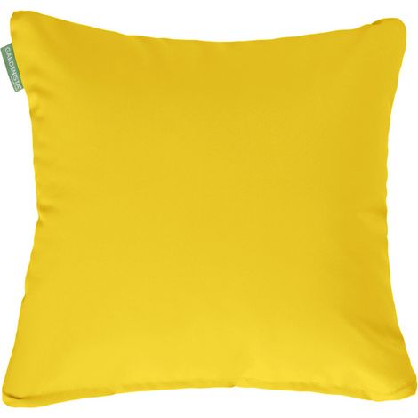 Gardenista decorativos Almohada cuadrados para jardín, cojines de ratán para sillas de interior y exterior, Almohadilla de asiento de Sofá con relleno de fibra hueca 60 x 60 cm, Amarillo (1/5)