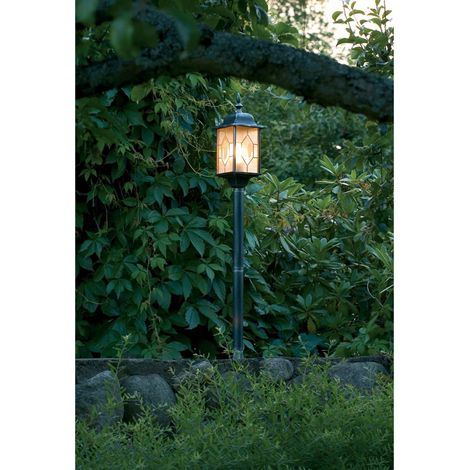 LED Außen Standlaterne Wegeleuchte im Landhausstil, schwarz, Höhe 115cm (1/5)