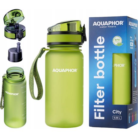 Botella de agua escolar Aquaphor City de 350 ml con filtro de agua. (1/5)