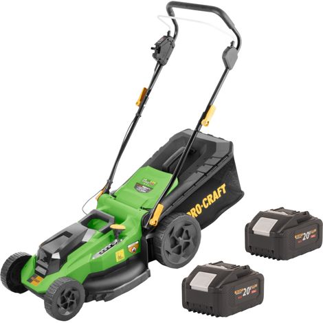 Procraft PLM23bb Akku Rasenmäher 40 V ( 2x 20 V ) 430 mm Brushless + 2x Akku 8,0 Ah - ohne Ladegerät