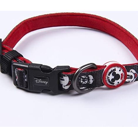 Premium Hundehalsband de Mickey Mouse - Farbe Schwarz und Rot - Größe XXS-XS - Quick Release de Click - Details in 3D - Kragen de Perro Verarbeitet in Polyester - Original Produkt Designed in Spain (1/4)