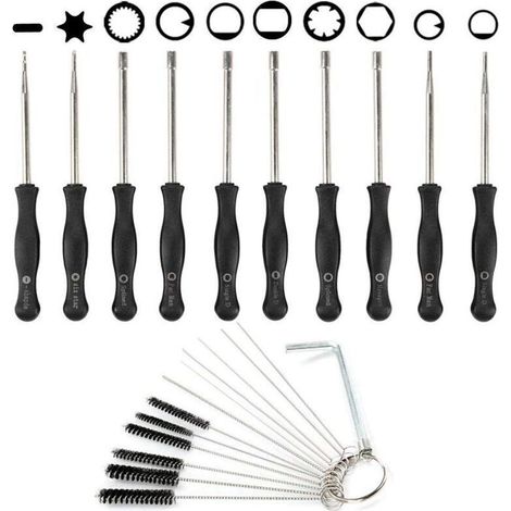 Outil De Réglage Carburateur Aiguille Nettoyage Brosse Pour Moteur 2 Temps Tondeuse (1/4)
