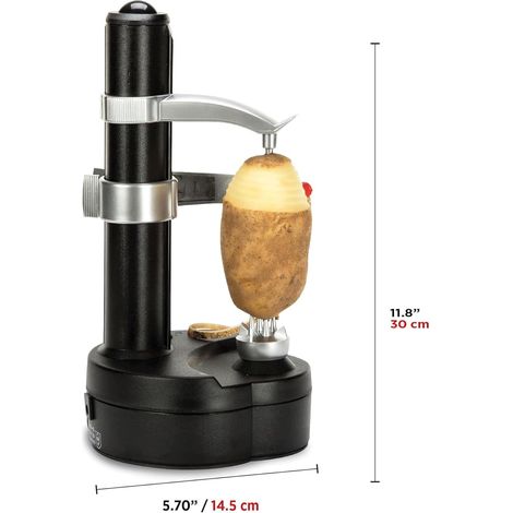 Éplucheur de Pommes de Terre Électrique, Éplucheur de Fruits et Légumes Automatique, Adaptateur 6V Inclus (1/5)