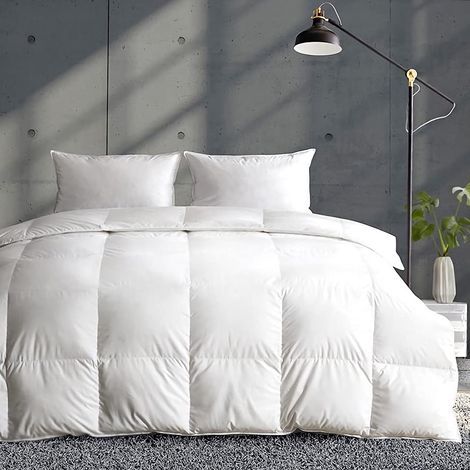 GENERIC-Couette Chaude 4 Saisons Couette Rembourrage en fibres de polyester Blanc 200 x 230 cm (1/5)