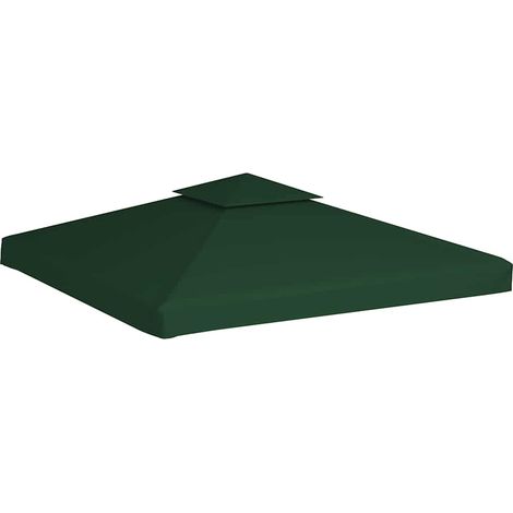 Recouvrement de remplacement d'auvent, Design moderne, Recouvrement pour Marquise, 310 g/m² 3 x 3 m Vert OIB5419E (1/5)