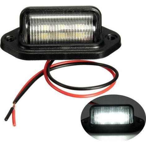 AIDUCHO 2 Pièces-Camion Voiture 6led Camion Plaque D'immatriculation Lumière Bus Remorque Feu Arrière Feu Latéral 12-24 V (1/5)