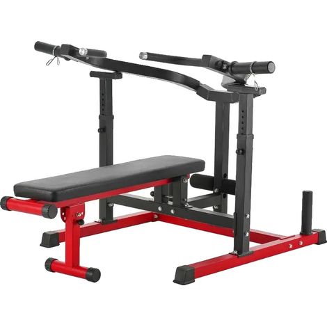 Banco de press de banca, capacidad de 204 kg, banco ajustable, negro. (1/2)
