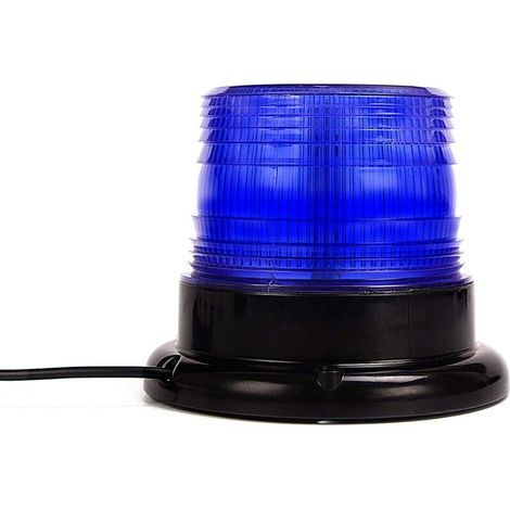 Gyrophare Bleu LED, Phare d’Avertissement Clignotant magnétique pour véhicule avec Prise Allume-Cigare 12-80V (1/3)