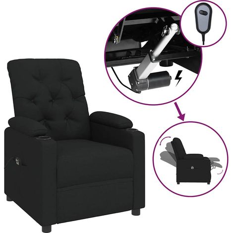 Maison Exclusive - Relaxsessel Elektrisch Schwarz Stoff (1/5)