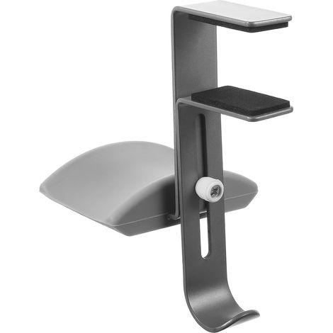 Support de Casque Audio sous Bureau en Alliage D'aluminium, Maintien Stable Silicone, Anti-rayures, Protège L’arceau, Compatible Grands et Petits Modèles (1/5)