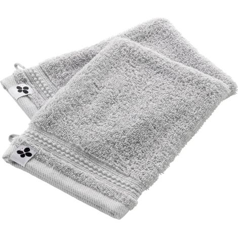 Lot de 2 gants GARANCE 100% coton bio 600 g/m² 15x21 Gris Nuage