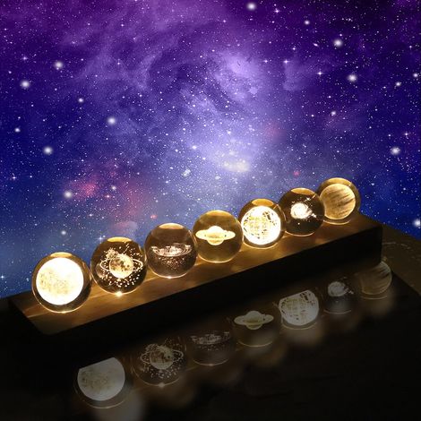 Bola De Cristal - Proyector De Galaxia Con Luz Cálida - Para Dormitorio Y Sala - 7 Unidades (1/5)
