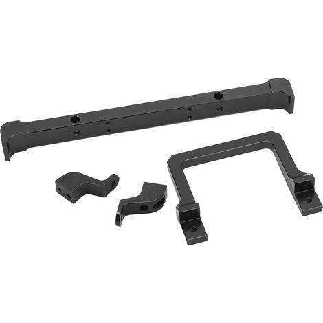 Pare-chocs avant en alliage d'aluminium pour voiture RC MN D90 99s 1/10 - Pièces et accessoires d'amélioration - Noir (1/5)