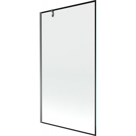 Mexen Next paratia per vasca da bagno a 1 anta 100 x 150 cm, cornice nera, gun metal - 895-100-000-00-70-95 (1/5)