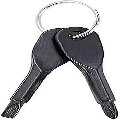 Mini jeu de tournevis multifonctions - Acier inoxydable, design en forme de clé, portable, poignée ergonomique, tournevis plat et cruciforme (1/5)