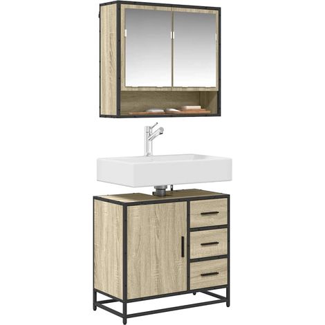 Maison Exclusive - Badschrank Sonoma-Eiche 65x33x60 cm Holzwerkst
