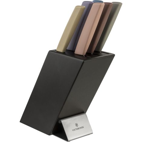 Victorinox Swiss Modern bloc de couteaux noir 6 pièces (1/2)