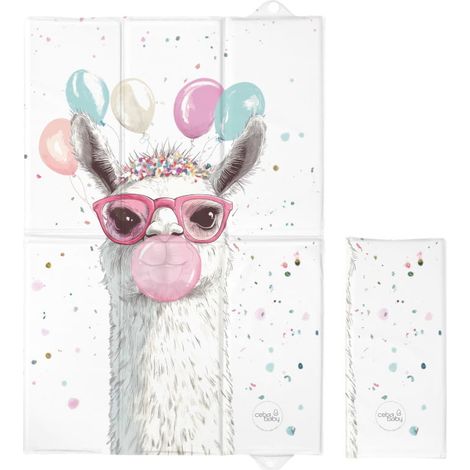 Faltbare Wickelauflage 60x40 Crazy Llama, Ceba Baby