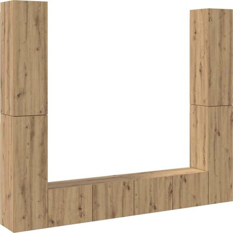 Maison Exclusive - Muebles de TV de pared 6 uds madera ingeniería (1/5)