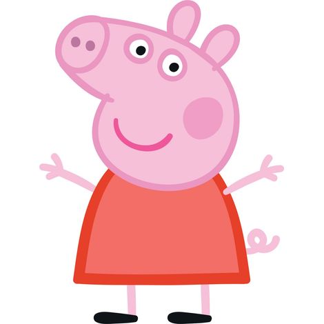 sticker mural Peppa Cochon rose et rouge - Sanders & Sanders