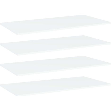 vidaXL Panneaux de bibliothèque 4 pcs blanc bois d’ingénierie