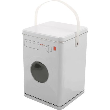 Boîte à lessive en forme de machine à laver, récipient de rangement pour lessive en poudre, support pour lessive en poudre (1/4)